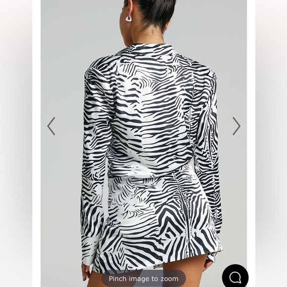 LIONESS - MIRROR IMAGE MINI DRESS IN ZEBRA - Picture 14 of 14